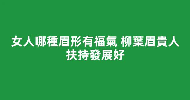 女人哪種眉形有福氣 柳葉眉貴人扶持發展好